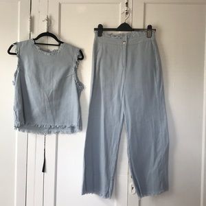 Linen pant and crop top set!